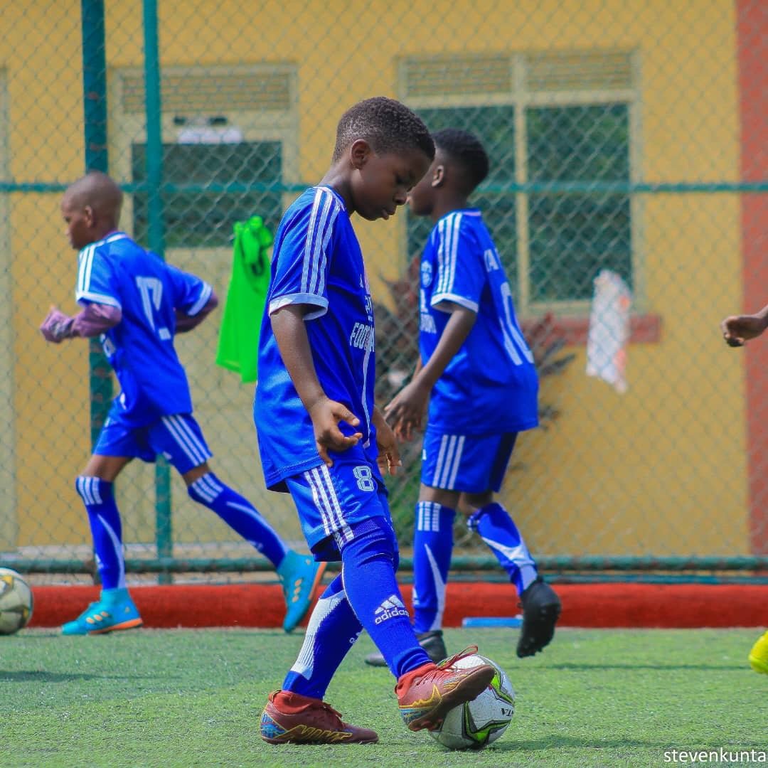 Youth football training